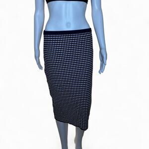 Diane von furstenberg black and white checkered pencil skirt new with tags